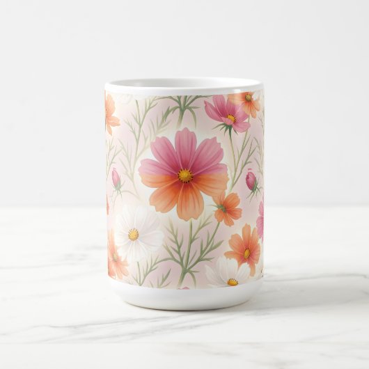 Cosmos Blossoms Pastel Harmony Kaffeetasse (Mittel)