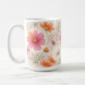 Cosmos Blossoms Pastel Harmony Kaffeetasse (Links)