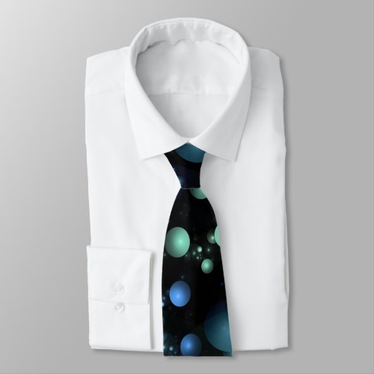 Cosmos Blue Green Bubbles Business Dress Attraktio Krawatte (Gebunden)