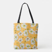 Cosmos-Blume Aquarellmuster Tasche (Rückseite)