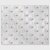 Cosmos-Blume auf White Wedding Elegance Geschenkpapier (Flach)