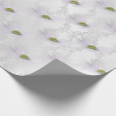 Cosmos-Blume auf White Wedding Elegance Geschenkpapier (Ecke)