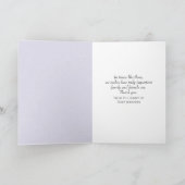 Cosmos Blume Beileid Danke von der Familie Karte (Innenseite)