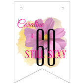 Cosmos Blume Gelber Paint Splash 60 & Still Sexy Wimpelkette (Erste Fahne)