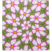Cosmos-Blume-Muster Duschvorhang (Vorderseite)