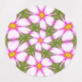 Cosmos-Blume-Muster Etiketten (Design 1)