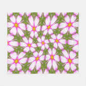 Cosmos-Blume-Muster Fleecedecke (Vorderseite (Horizontal))