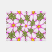 Cosmos-Blume-Muster Fleecedecke (Vorderseite (Horizontal))