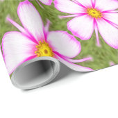 Cosmos-Blume-Muster Geschenkpapier (Rolleneckpunkt)