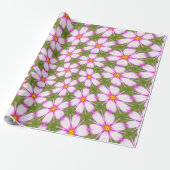 Cosmos-Blume-Muster Geschenkpapier (Ungerollt)
