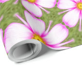 Cosmos-Blume-Muster Geschenkpapier (Rolleneckpunkt)