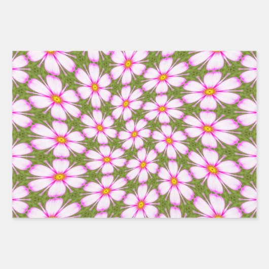 Cosmos-Blume-Muster Geschenkpapier Set (Vorderseite 3)