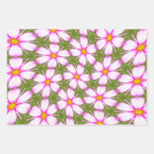 Cosmos-Blume-Muster Geschenkpapier Set (Vorderseite 2)