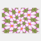 Cosmos-Blume-Muster Geschenkpapier Set (Vorderseite)