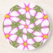 Cosmos-Blume-Muster Getränkeuntersetzer (Vorne)
