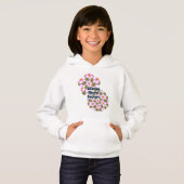Cosmos-Blume-Muster Hoodie (Vorne ganz)