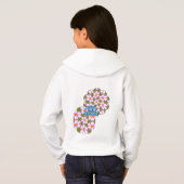 Cosmos-Blume-Muster Hoodie (Schwarz voll)