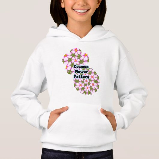 Cosmos-Blume-Muster Hoodie (Vorderseite)
