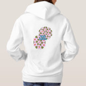 Cosmos-Blume-Muster Hoodie (Rückseite)