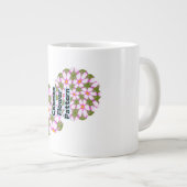 Cosmos-Blume-Muster Jumbo-Tasse (Vorderseite Rechts)
