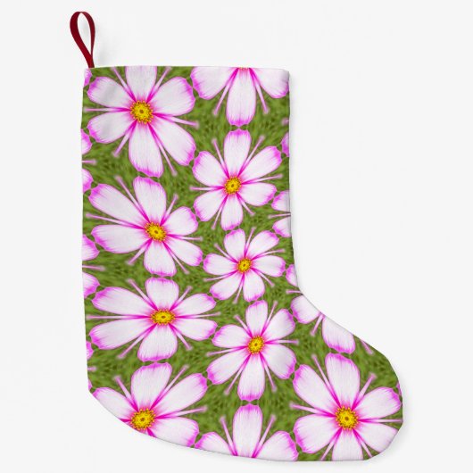 Cosmos-Blume-Muster Kleiner Weihnachtsstrumpf (Vorderseite)