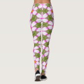 Cosmos-Blume-Muster Leggings (Rückseite)