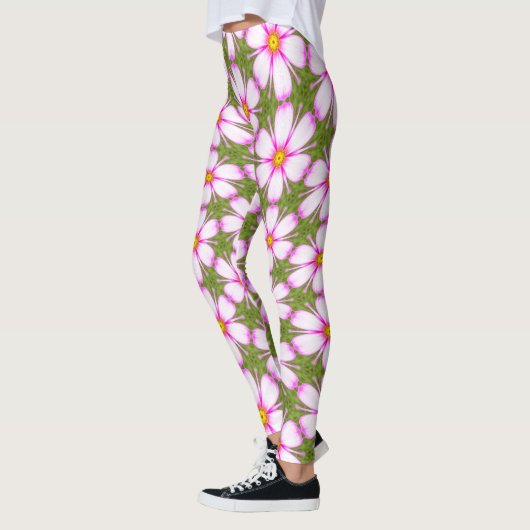 Cosmos-Blume-Muster Leggings (Links)