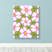 Cosmos-Blume-Muster Leinwanddruck (Insitu (Holzboden))