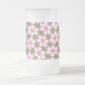 Cosmos-Blume-Muster Mattglas Bierglas (Mittel)