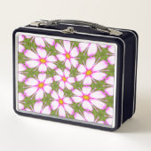 Cosmos-Blume-Muster Metall Brotdose (Vorderseite)