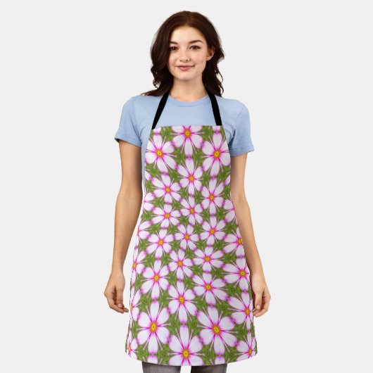 Cosmos-Blume-Muster Schürze (Getragen)
