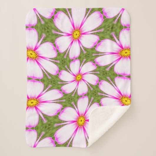 Cosmos-Blume-Muster Sherpadecke (Vorderseite)