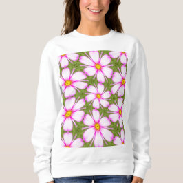 Cosmos-Blume-Muster Sweatshirt