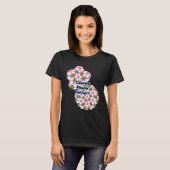 Cosmos-Blume-Muster T-Shirt (Vorne ganz)