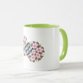 Cosmos-Blume-Muster Tasse (VorderseiteRechts)