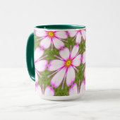 Cosmos-Blume-Muster Tasse (Vorderseite Links)