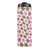 Cosmos-Blume-Muster Thermosbecher (Vorderseite)