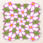 Cosmos-Blume-Muster Untersetzer (Vorderseite)