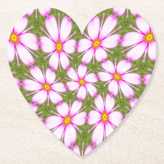 Cosmos-Blume-Muster Untersetzer (Vorderseite)