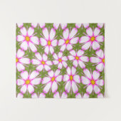 Cosmos-Blume-Muster Wandteppich (Vorderseite (Horizontal))