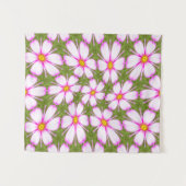 Cosmos-Blume-Muster Wandteppich (Vorderseite (Horizontal))