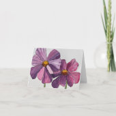 Cosmos Blume Originale Art Note Card Dankeskarte (Vorderseite)