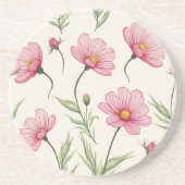 Cosmos Blume Sandstone Drink Untersetzer (Vorne)
