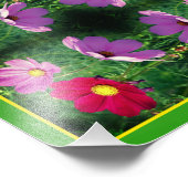 Cosmos Blume Trio Mirror Abstrakt 8x8 Fotodruck (Ecke)