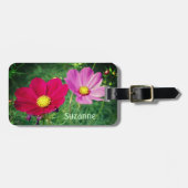 Cosmos Blume Trio Personalisiert Gepäckanhänger (Vorderseite horizontal)