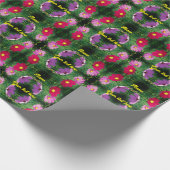Cosmos Blume Trio Personalisiert Geschenkpapier (Ecke)