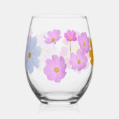 Cosmos-Blumen-Trinkset Weinglas Ohne Stiel (Links)