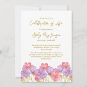 Cosmos Celebration of Life Funeral Einladung (Vorderseite)