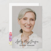 Cosmos Celebration of Life Photo Funeral Einladung (Vorne/Hinten)