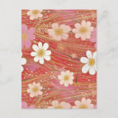 Cosmos Chiyogami Postkarte (Vorderseite)